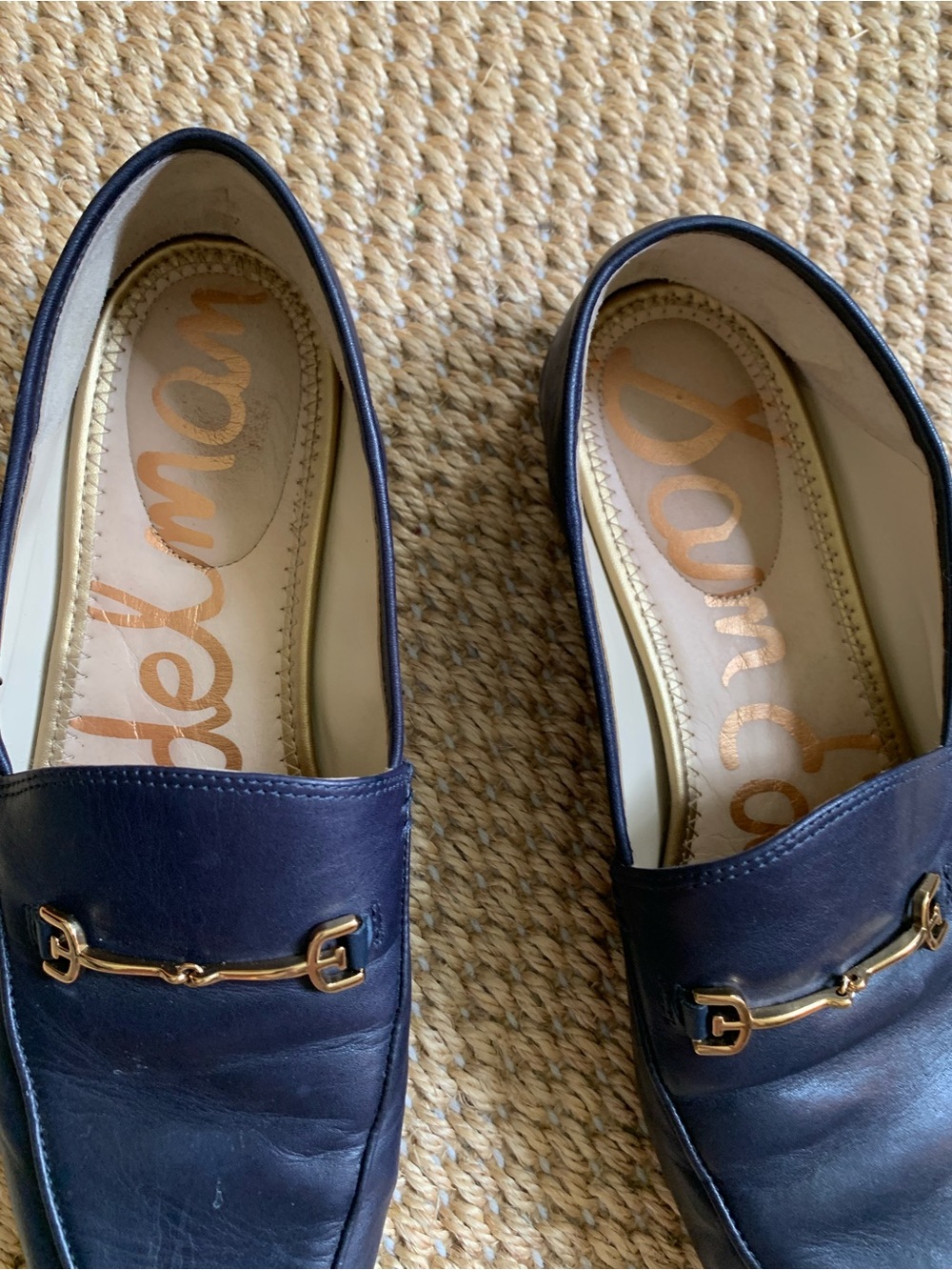 Sam Edelman Navy Leather Bit Loafers size 10 - Picture 2 of 7